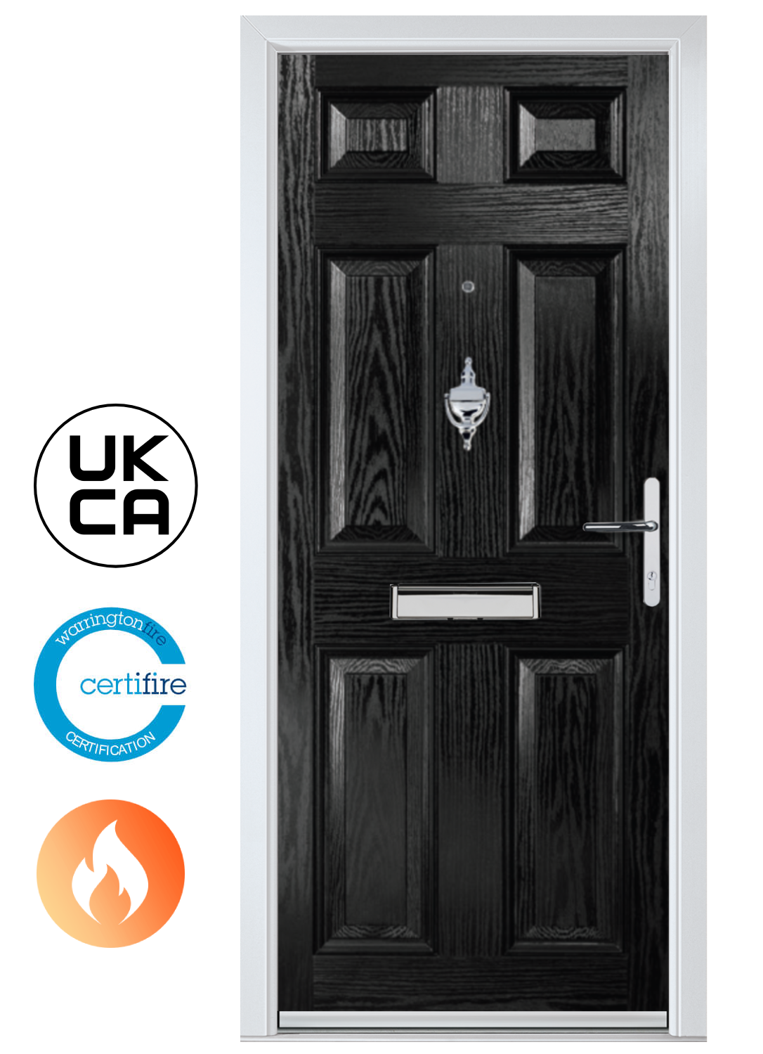 FD30 fire door with frame